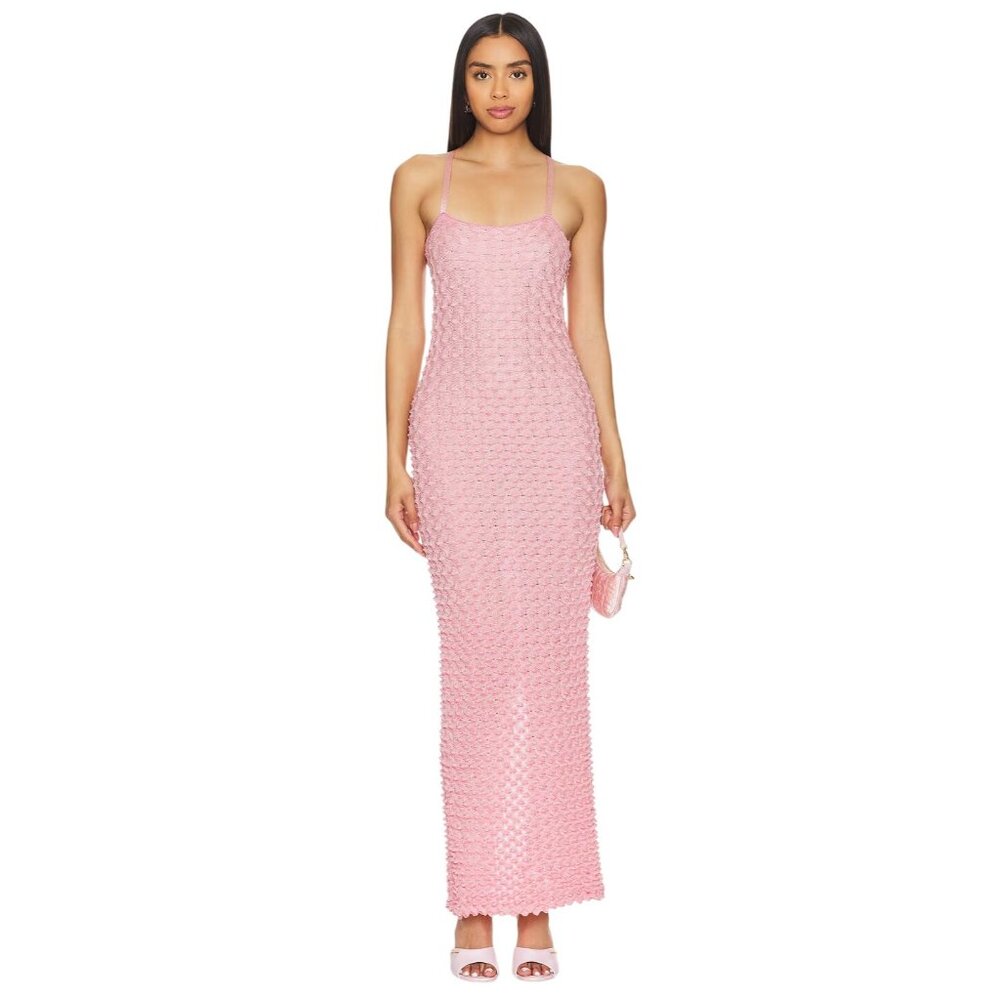CHET LO x REVOLVE Spikes Slip Dress in Pink 1 S/M New Womens Midi Maxi